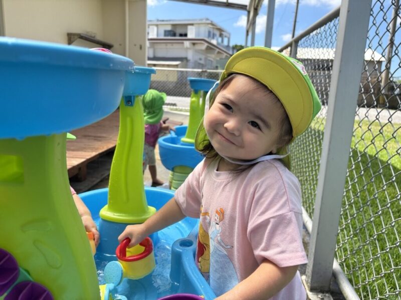はじめての水あそび【わかたけ】の写真