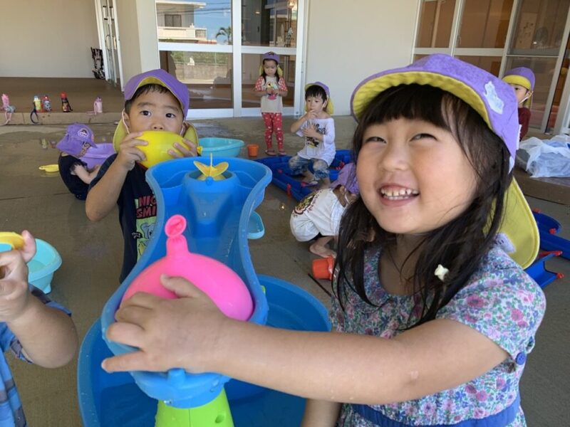 水風船、つかまえた！【わかたけ北】の写真